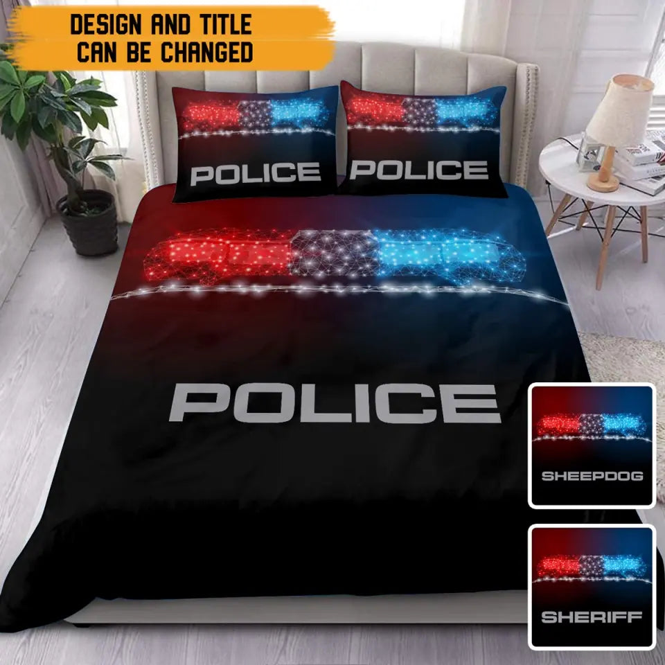 Personalized Law Enforcement Custom Title Bedding Set Printed QTVQ1693