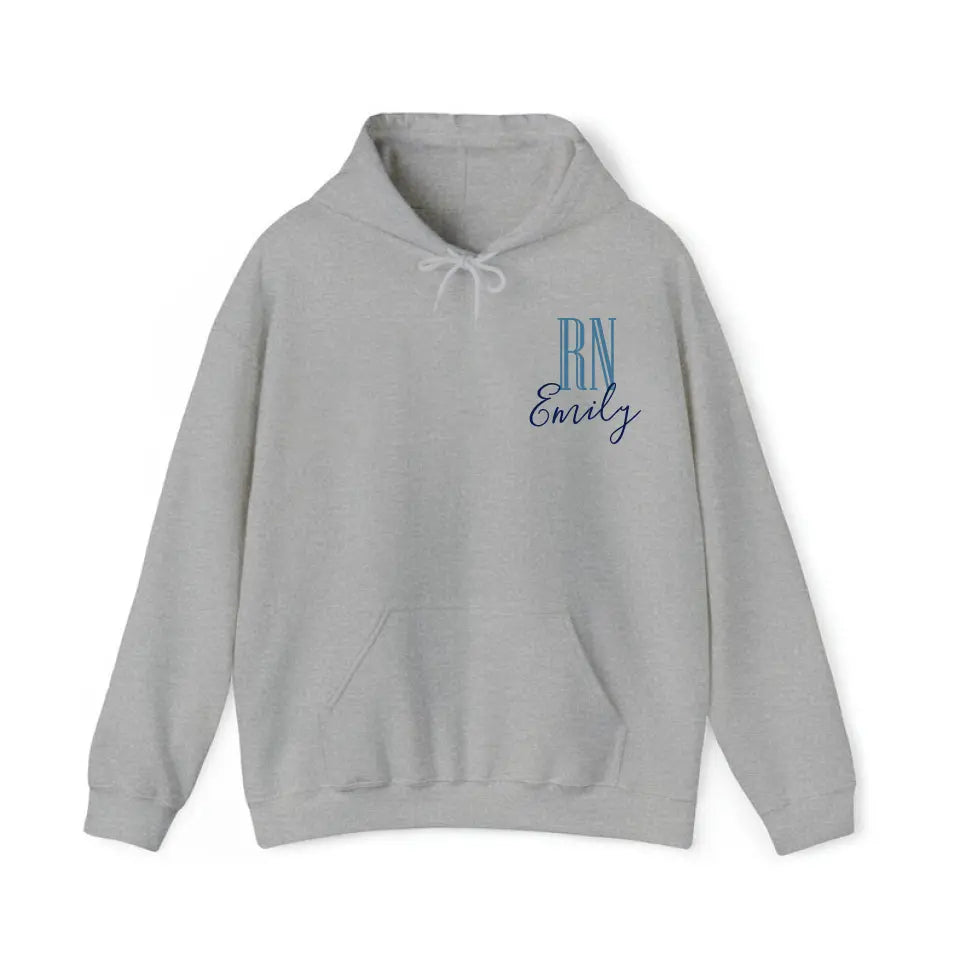 Personalized Nurse Custom Name & Title Gift For Nurse Embroidered Hoodie Printed LVA231689