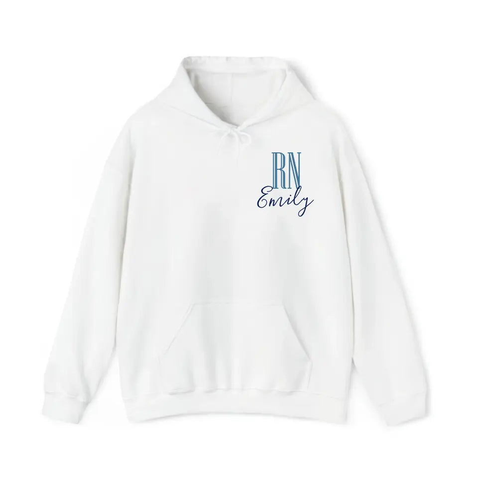 Personalized Nurse Custom Name & Title Gift For Nurse Embroidered Hoodie Printed LVA231689