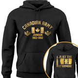 Personalized Canadian Army Veteran Rank Camo Custom Name & Time Hoodie 2D Printed VQ231688