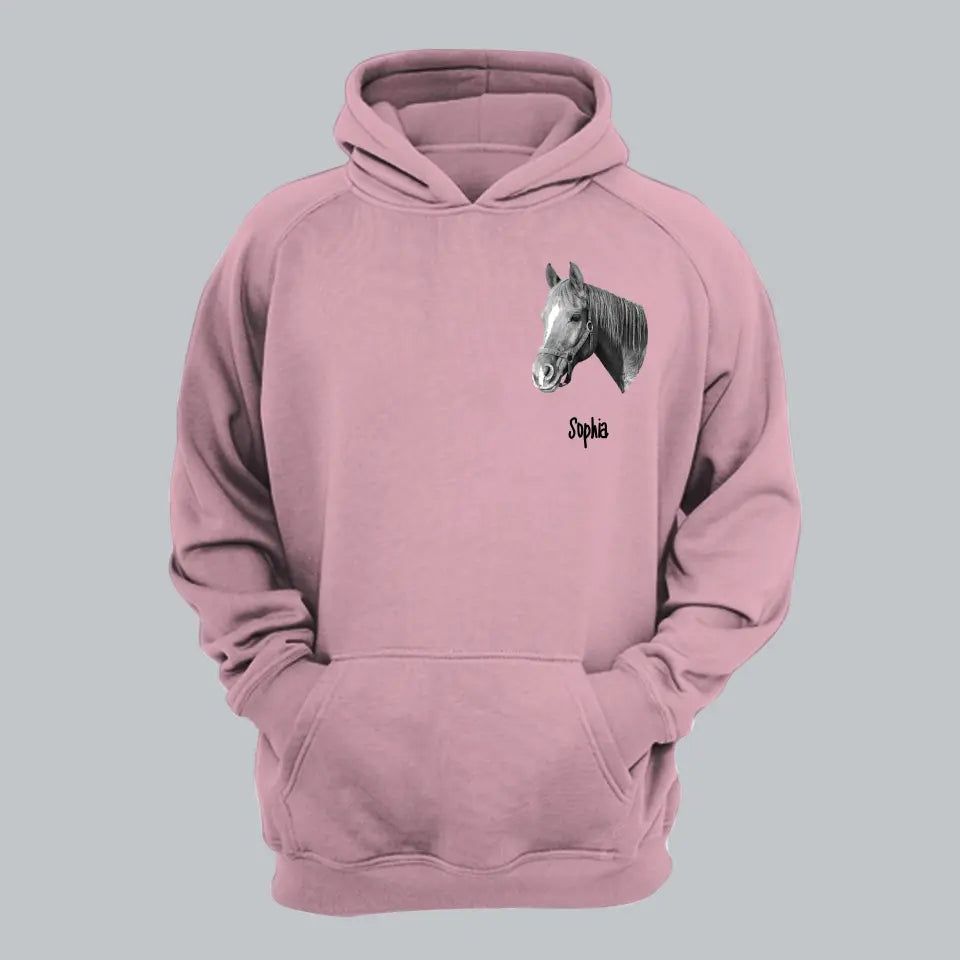 Personalized Upload Your Horse Photo Horse Lovers Gift Hoodie 2D Printed VQ231349