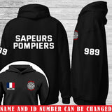 Personalized Thin Red Line French Retired Custom Name & Badge Number Hoodie 2D Printed 231727AHVQ
