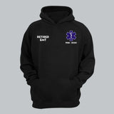Personalized EMS EMT Paramedic Retired Custom Title & Service Time Hoodie 2D Printed QTHN1734