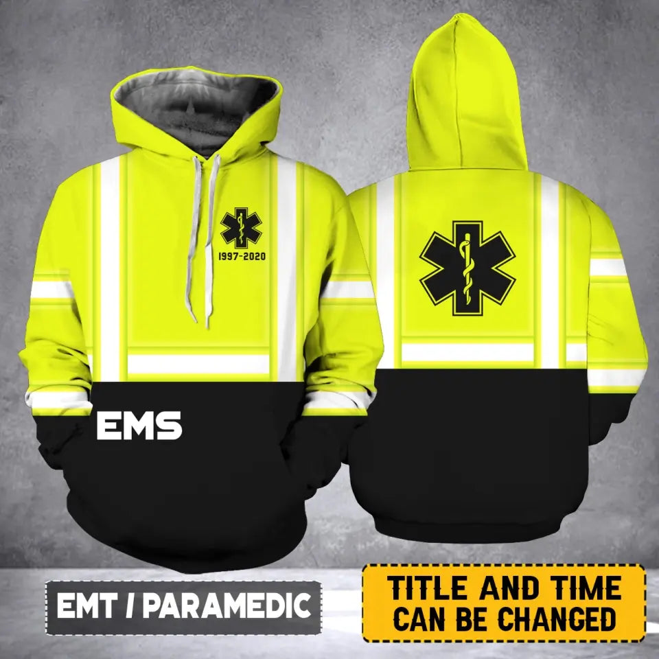 Personalized EMS EMT Paramedic Uniform Hoodie 3D Printed QTLVA1738