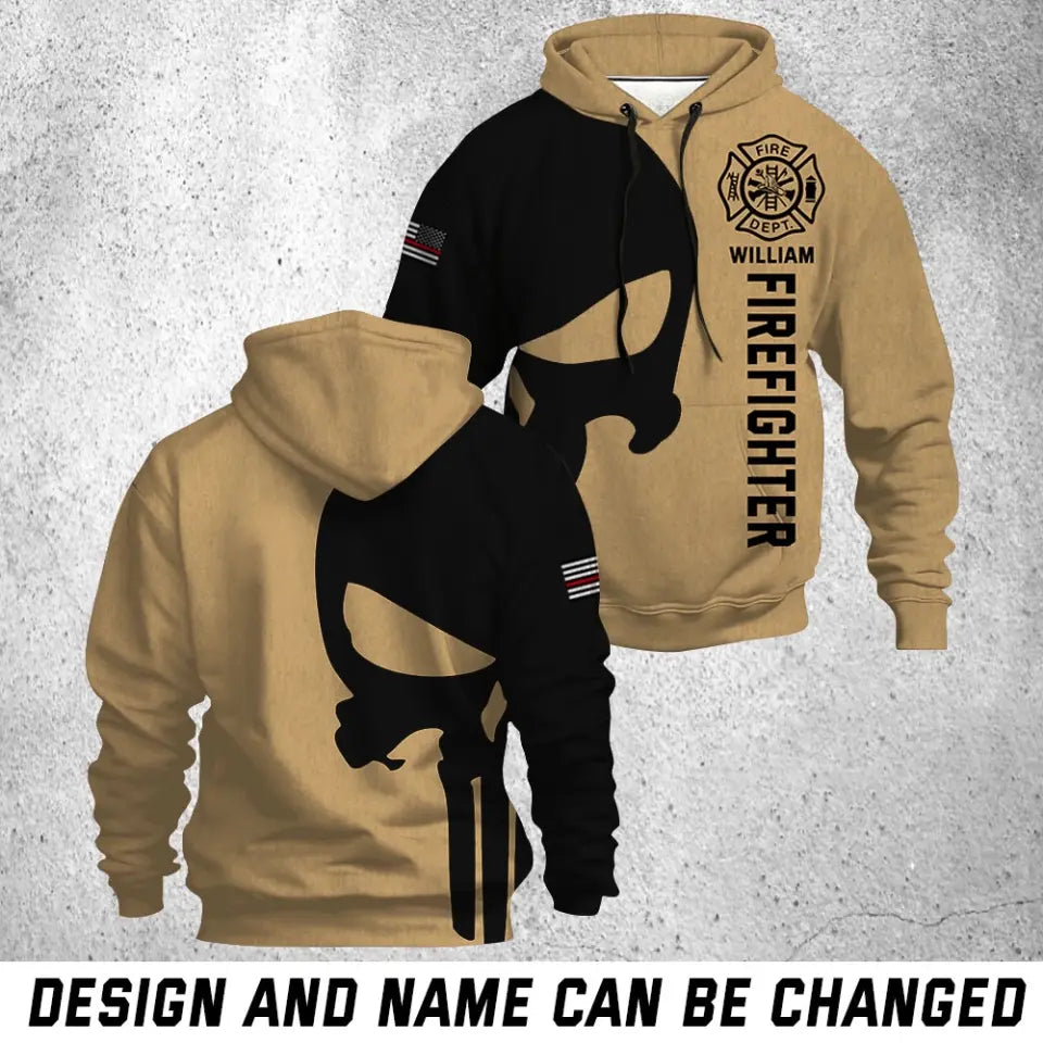 Personalized US Thin Red Line Fireman Hoodie 3D Printed QTHN1743