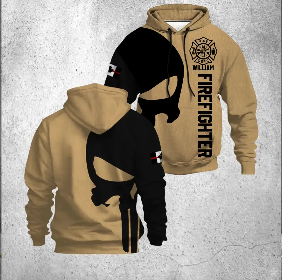 Personalized Canada Thin Red Line Fireman Hoodie 3D Printed QTHN1743