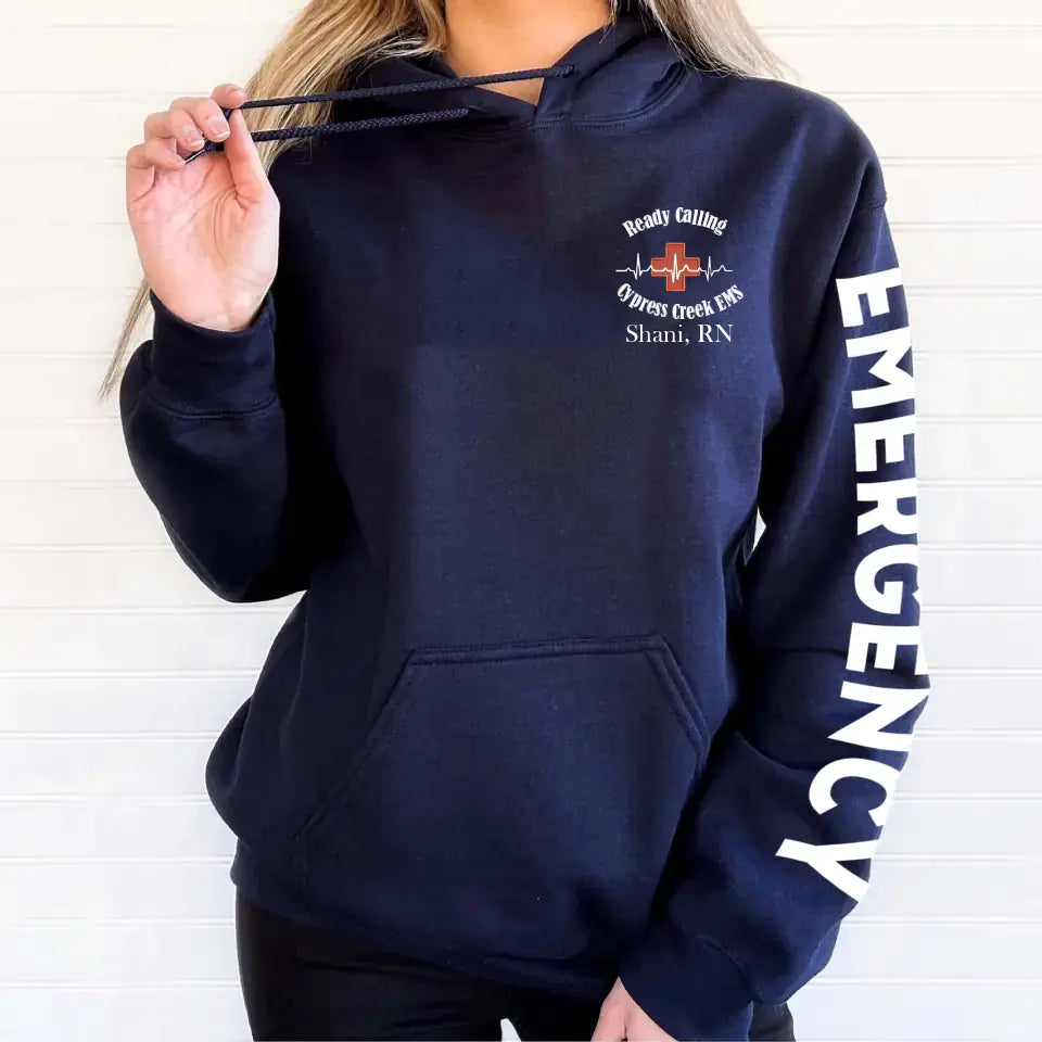 Personalized Emergency Nurse Custom Name & Jobtitle Hoodie 2D Printed KVH231769