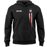 Personalized US Firefighter Thin Red Line Flag Custom Name Hoodie 2D Printed QTVQ1761