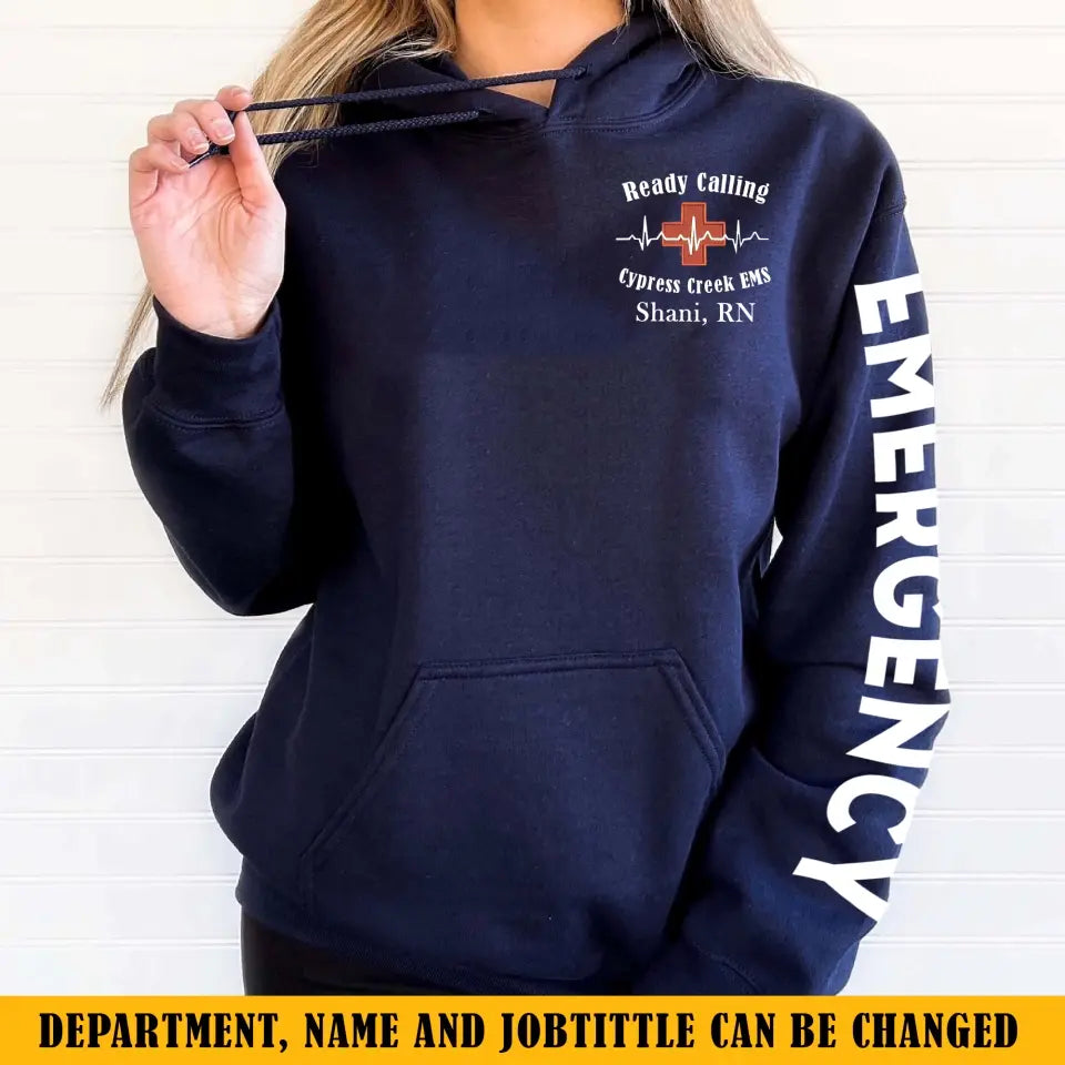Personalized Emergency Nurse Custom Name & Jobtitle Hoodie 2D Printed KVH231769