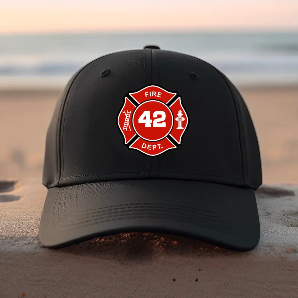 Personalized German Firefighter Flag Black Cap VQ231770