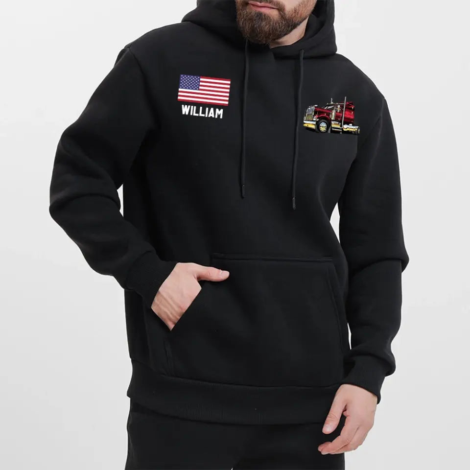 Personalized US Trucker Custom Name Hoodie 2D Printed QTHN231767