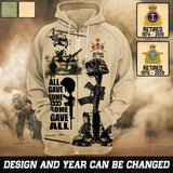 Personalized Canadian Veterean All Gave Some Some Gave All Zip Hoodie 3D Printed 231752AHVQ