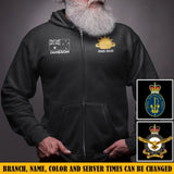 Personalized Australian Military Branch Custom Name And Served Time Zip Hoodie 2D Printed KVH2415