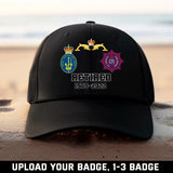 Personalized Australian Military Custom Upload Badge Black Cap QTKH2425