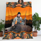 Personalized Upload Your Deer Photo Sherpa or Fleece Blanket Printed HN2428