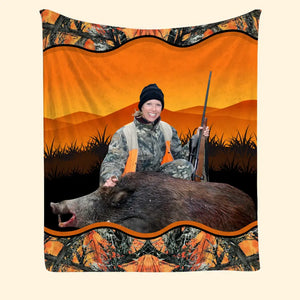 Personalized Upload Your Deer Photo Sherpa or Fleece Blanket Printed HN2428