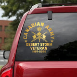 Personalized Canadian Armed Forces Retired Decal Printed 2423AHVH
