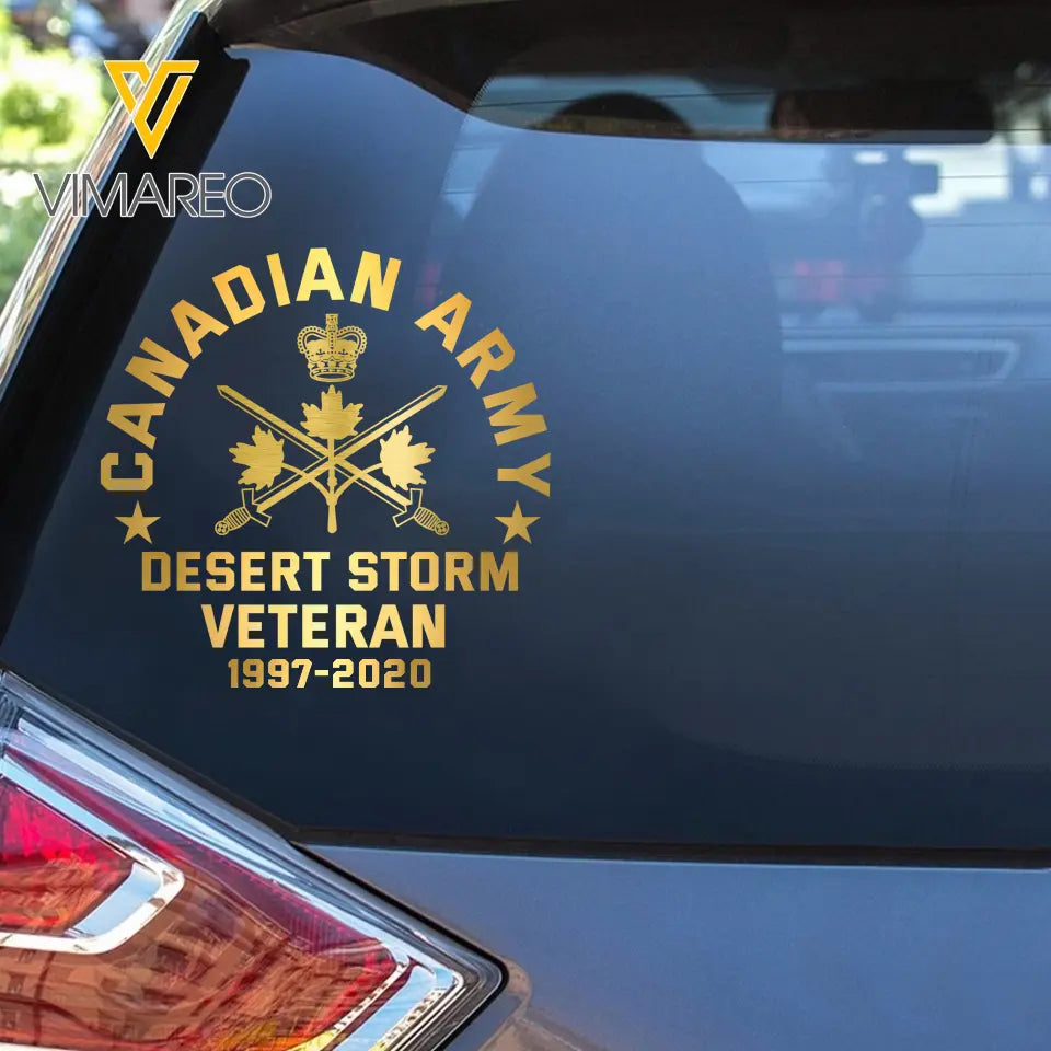 Personalized Canadian Armed Forces Retired Decal Printed 2423AHVH