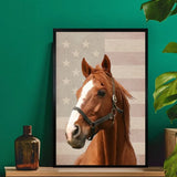 Personalized Upload Your Horse Photo Flag Poster Printed HN2448