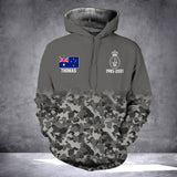 Personalized Australian Military Camo Retired Veteran 3D Hoodie Printed  QTLVA2465