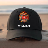 Personalized Retired Canadian Firefighter Flag Black Cap Printed QTKH2480