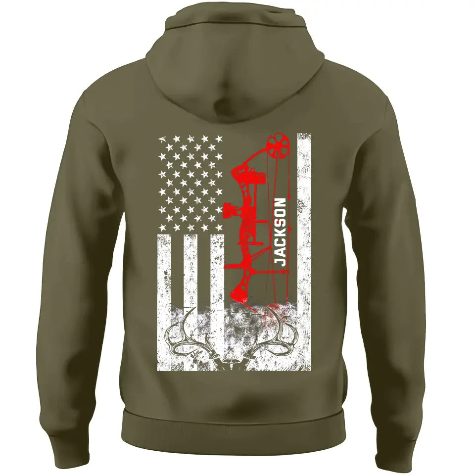 Personalized Deer Hungting Custom Name Hoodie 2D Printed KVH24135