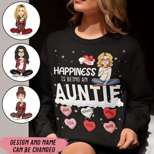 Personalized Happiness Is Being An Auntie Valentine's Day Gift Sweatshirt Printed HN24151