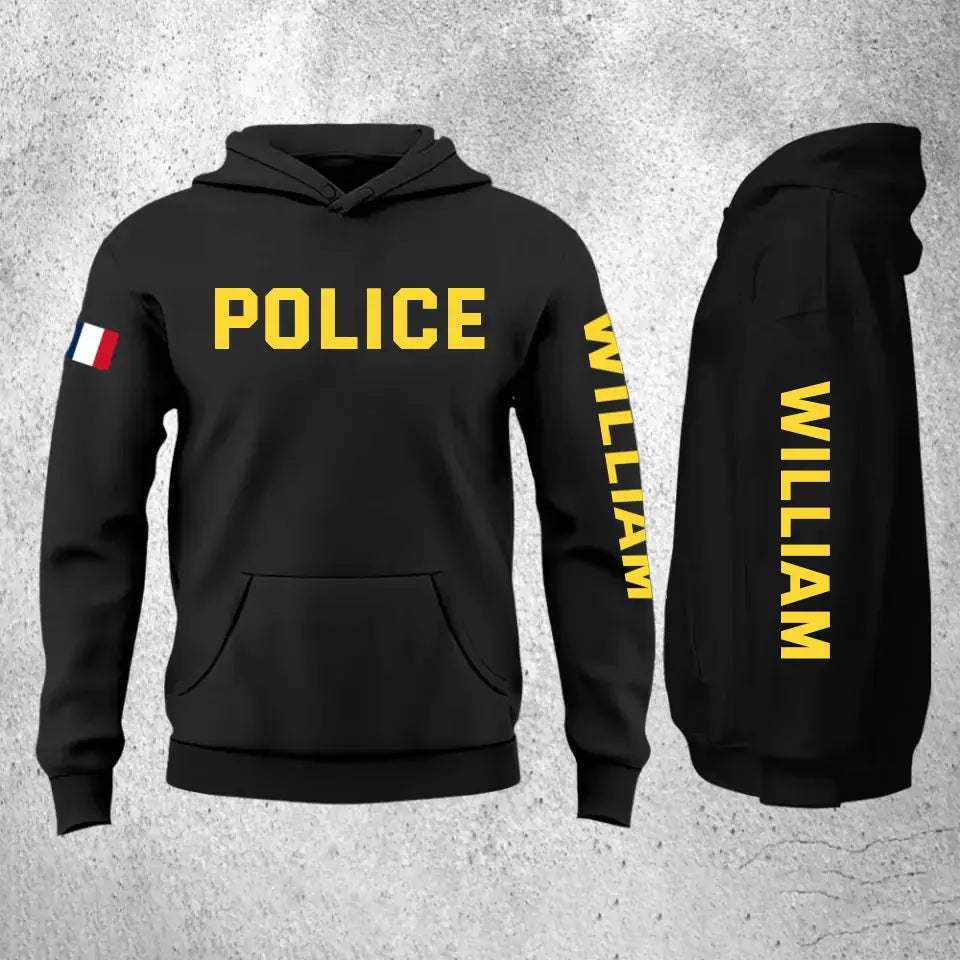 Personalized French Police Custom Name Hoodie 2D Printed QTHN24138
