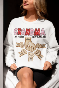 Personalized Auntie Like A Mom But Cooler Valentine's Day Sweatshirt or Hoodie 2D Printed HN24144