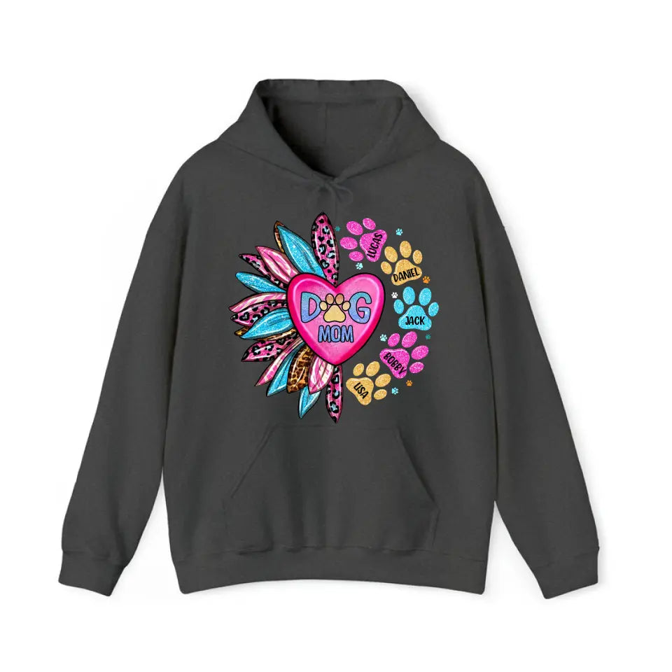 Personalized Dog Mom Sunflower Dog Lovers Gift Valentine's Day Gift Sweatshirt or Hoodie Printed HN24159