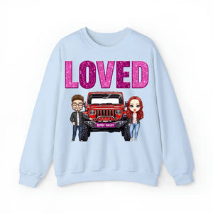 Personalized Couple Jeep Loved Valentine's Day Gift Sweatshirt or Hoodie Printed HN24165