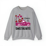 Personalized Nana's Sweethearts Hearts Pink Car Kid Name Valentine's Day Gift Sweatshirt or Hoodie 2D Printed QTHN24167