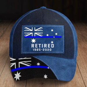 Personalized Retired Australian Police Custom Served Time Cap 3D Printed KVH24190