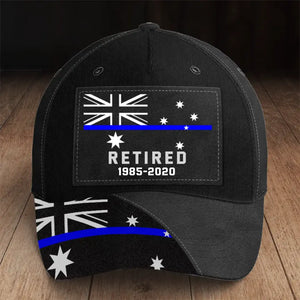 Personalized Retired Australian Police Custom Served Time Cap 3D Printed KVH24190