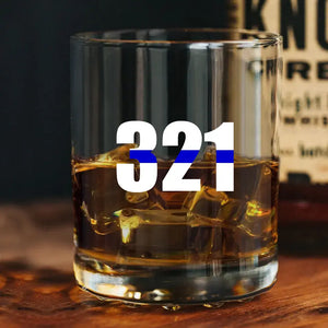 Personalized Police ID Whiskey Glass Printed QTHN24191