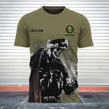 Personalized US Veteran Logo Custom Name & Time Veteran Skull T-shirt Printed QTKVH24217