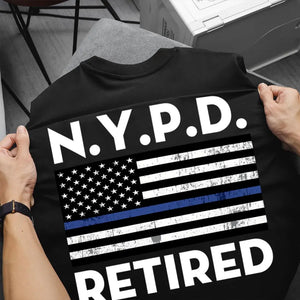 Personalized Thin Blue Line Tshirt 2D Printed 24232AHHN