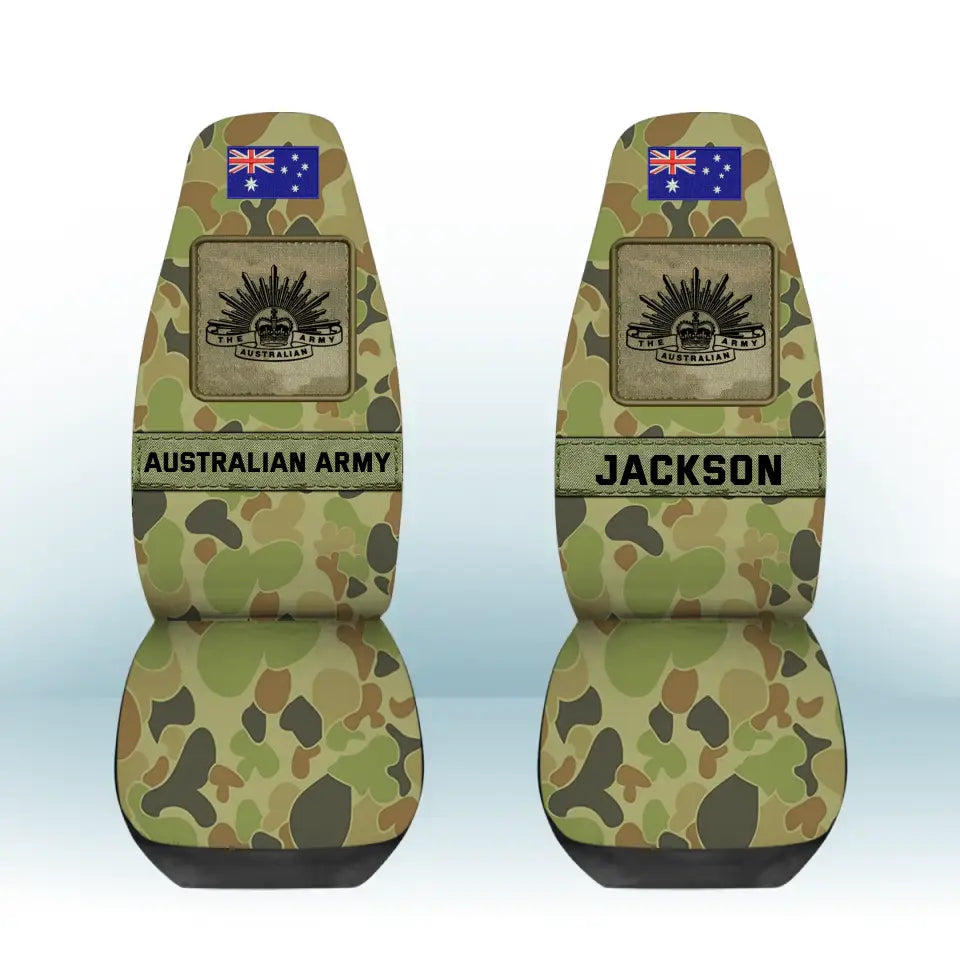 Personalized Australian Defence Force Car Seat Covers 2-Pcs Printed QTKH24296