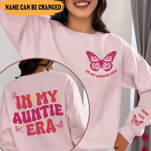 Personalized In My Auntie Era Butterflies Custom Kid Names Sweatshirt Printed HN24302