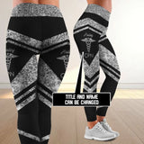 Personalized Nurse Silver Glitter Legging Printed QTVQ24304
