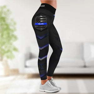 Personalized Take By My Officer Custom Police ID Legging Printed QTKH24326