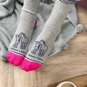 Personalized Horse Girl Custom Name Horse Lovers Gift Sock 3D Printed LVA24325