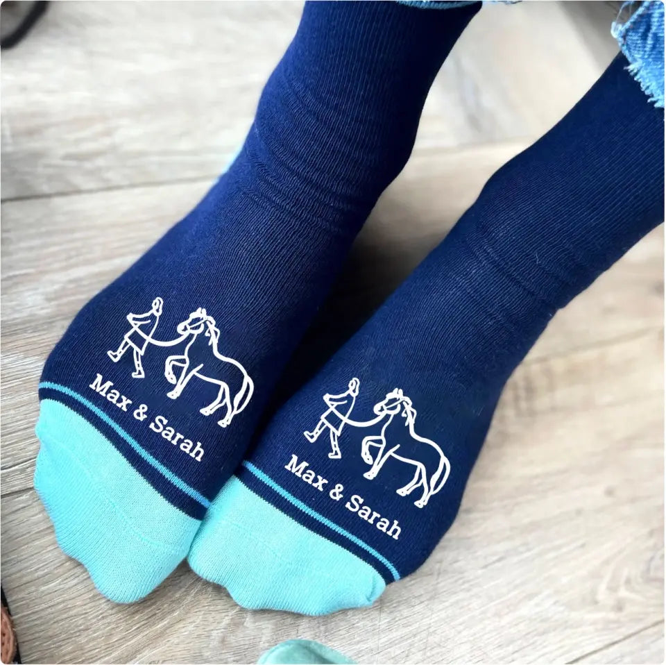 Personalized Horse Girl Custom Name Horse Lovers Gift Sock 3D Printed LVA24325