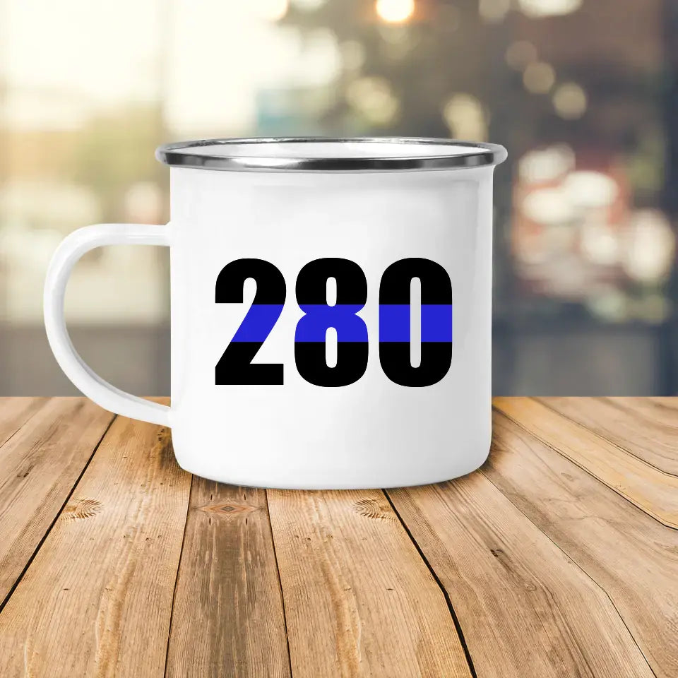 Personalized Police ID Thin Blue Line Steel Mug Printed LVA24251