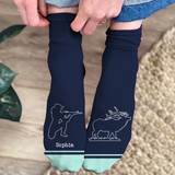 Personalized Hunting Drawing 3D Socks Printed Hn24362