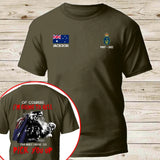 Personalized Australian Veterans Of Course I'm Going to Hell I'm Just Here To Pick Up You T-shirt Printed QTKH24389