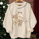 Personalized Auntie Like A Mom But Cooler Hands with Kid Names Sweatshirt Printed VQ24402