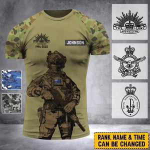 Personalized Australian Army Veteran T-shirt 3D Printed QTLVA24427
