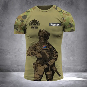 Personalized Australian Army Veteran T-shirt 3D Printed QTLVA24427