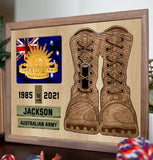 Personalized Australian Army Rank Camo Custom Name & Time Poster Printed QTKH24431